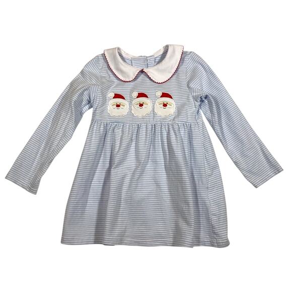 Trotter Street Kids Santa Applique Size 5 Dress - Picture 1 of 5